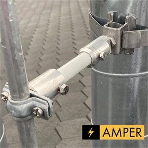 Держатель молниеприемного стержня на круглой трубе изолированный, L=500 мм ML050